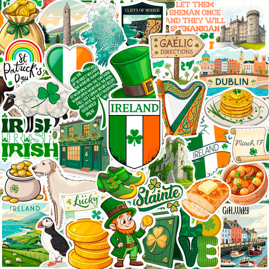 BulbaCraft Ireland water bottle stickers add color and daily-use flair.