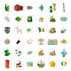 BulbaCraft Irish scrapbooking stickers brighten albums with vibrant accents.