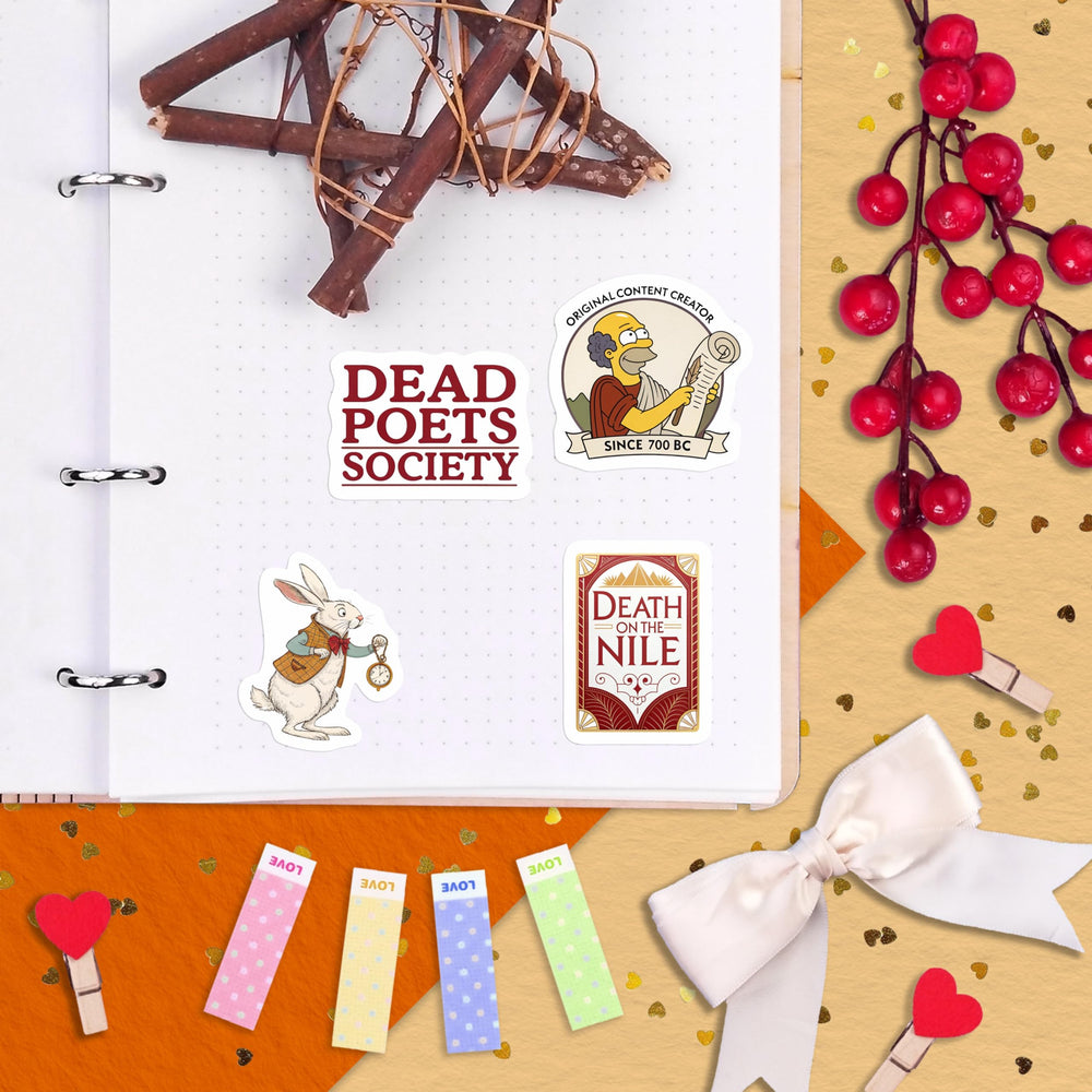 BulbaCraft reading scene sticker set inspiring creativity at desk