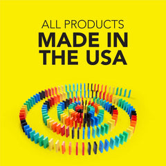 Bulk Dominoes branding ties the kit to STEM and family fun