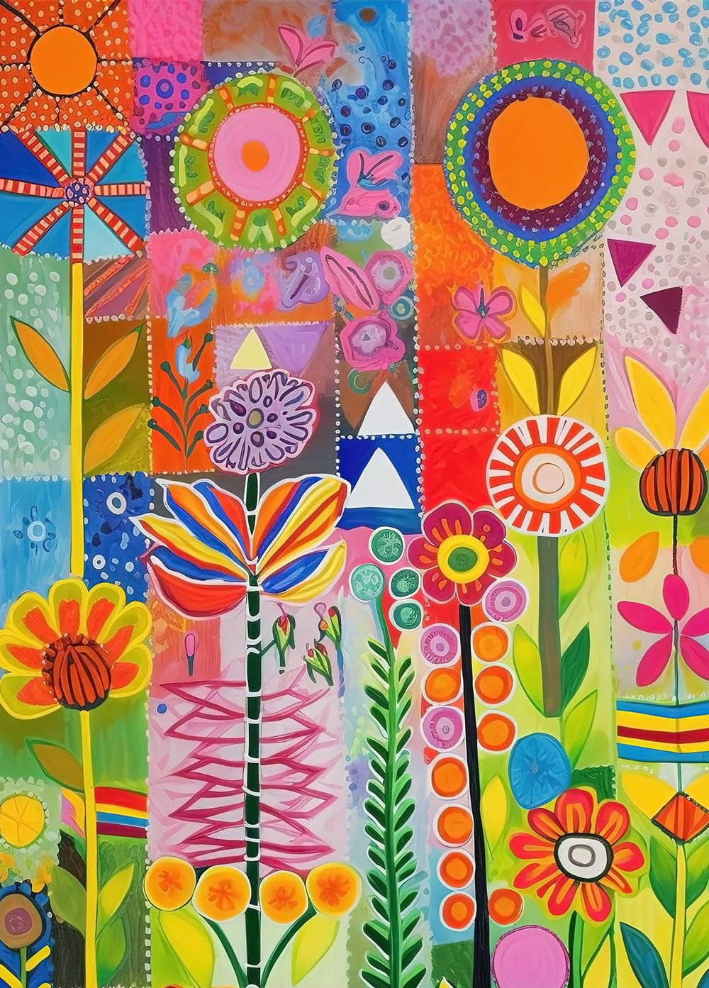 Bullglesup puzzle with a colorful flower and included poster for a satisfying finish.
