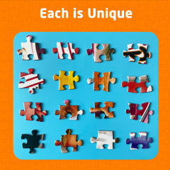Bullglesup 1024-piece puzzle highlighting unique piece shapes for smooth assembly.