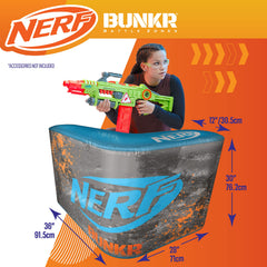 BUNKR Foam dart storage compartment keeps ammo ready during battles.