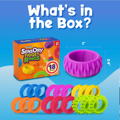 BunMo fidget rings kids holding closeup, portable size fits small fingers for on-the-go play.