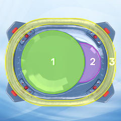 BUPASAK gourd-shaped stadium design with two battle zones.