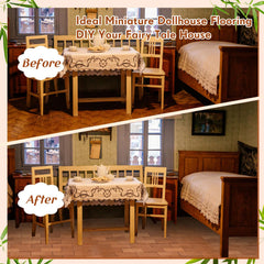 Burbell bamboo dollhouse flooring ideal for DIY miniatures and detailed interiors.