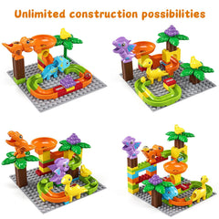 Colorful Burgkidz building blocks encourage spatial awareness and constructive play.