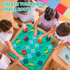 burgkidz Logical Road Builder 200+ challenges with two cars for progressive play