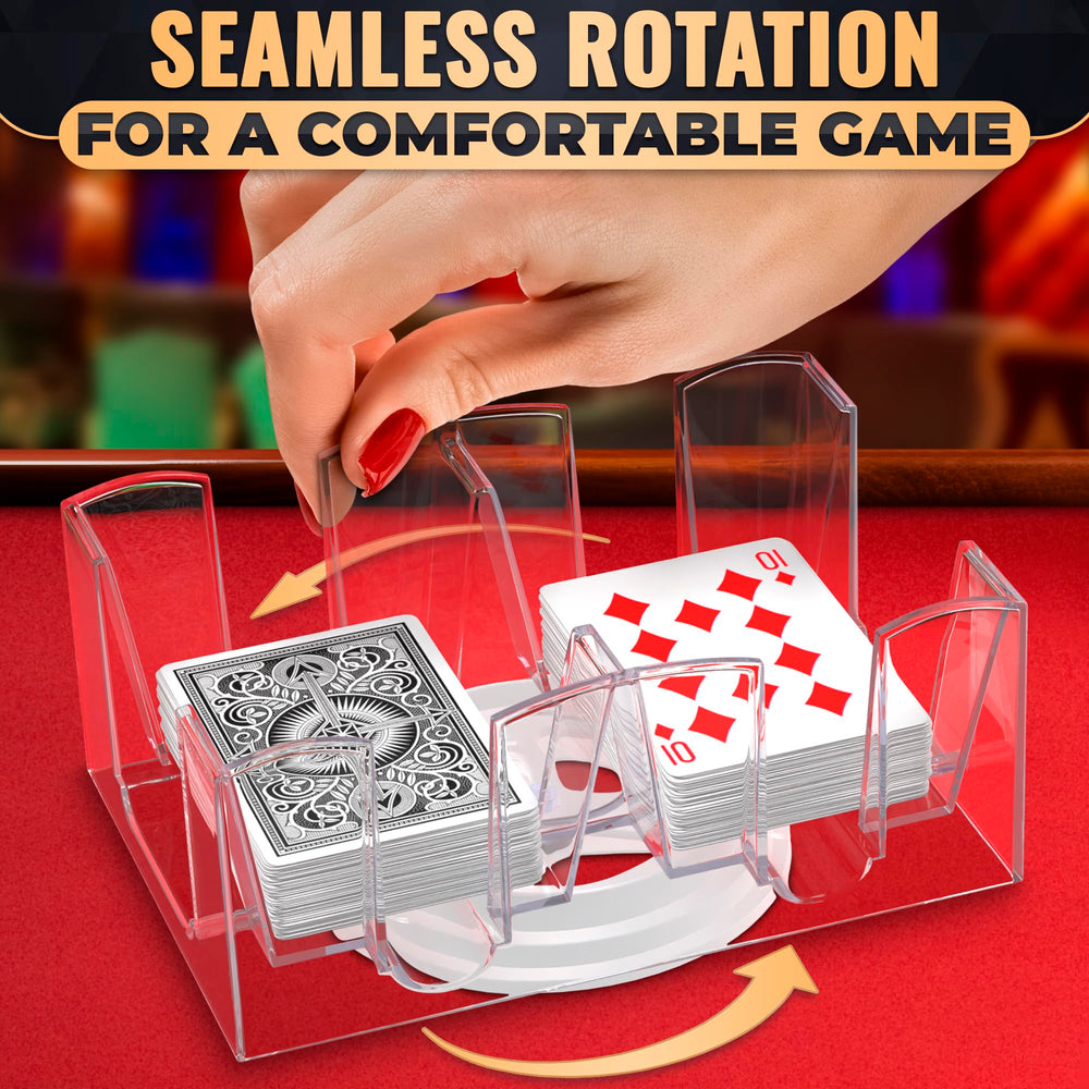 BURIUS compact profile saves space on crowded gaming tables.