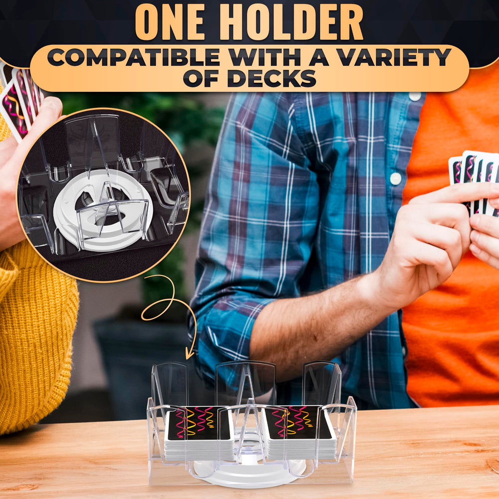 BURIUS rotating tray enhances game nights for family and friends.