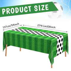 Buryeah soccer tablecloth pack of 3 for quick party setup and cleanup