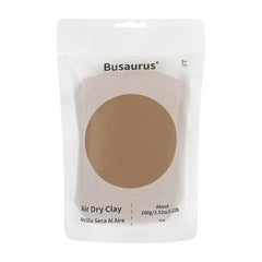 Busaurus 100g brown air dry foam clay pack for classroom crafts, mess-free.