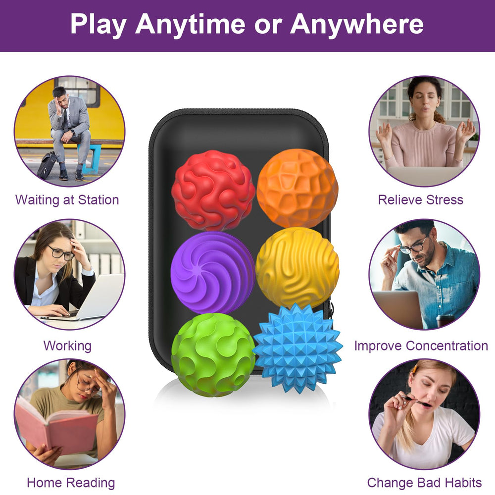 BUSOHA magnet-connected balls for endless, silent hand exercises.