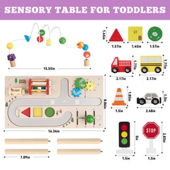 Busy edition shape sorter table promoting hand-eye coordination and sorting skills