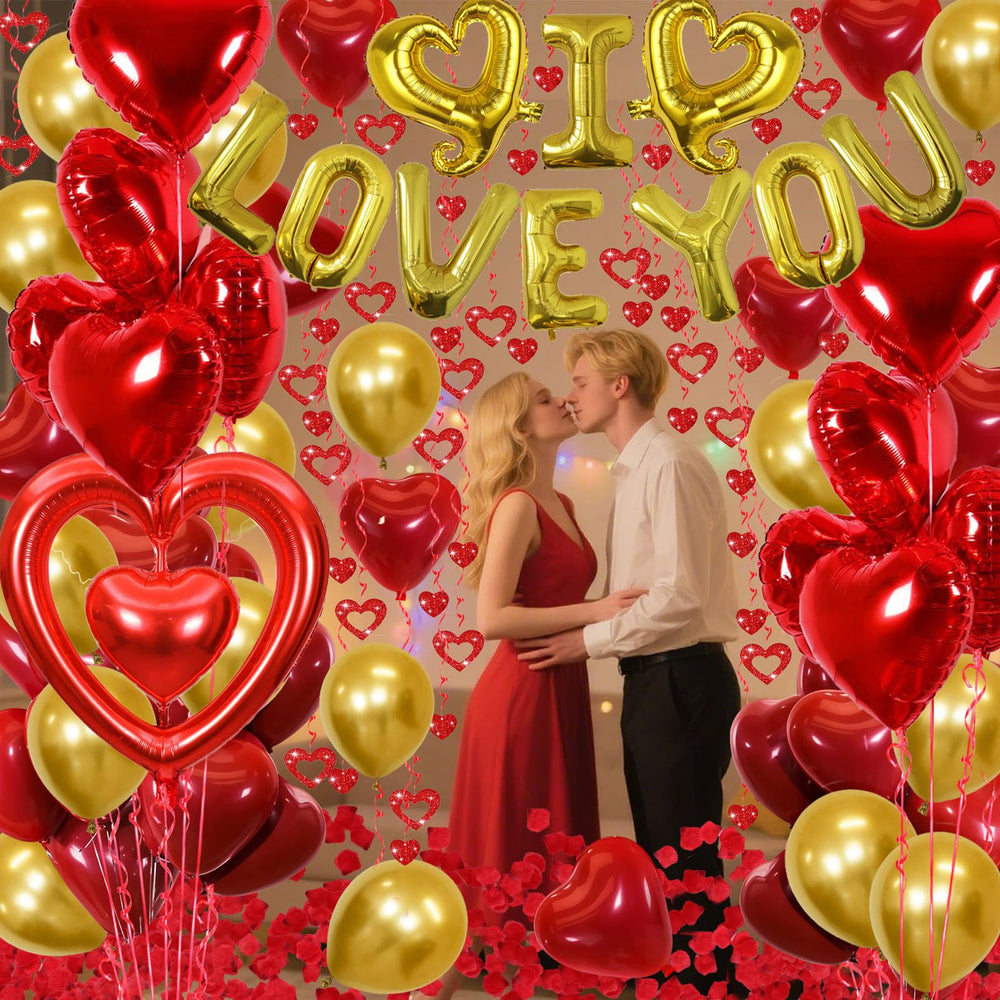 Butiomom gold hollow heart balloons 18in provide elegant dimensional detail