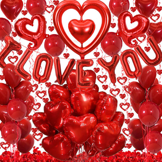 Butiomom I LOVE YOU balloons for romantic decor and photo-worthy moments