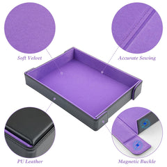 Buweeo magnetic folding dice tray enables quiet setup and secure edges
