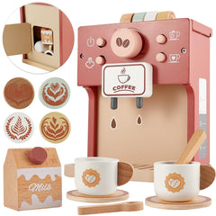 Buyger toy coffee maker front view with power switch for interactive pretend play