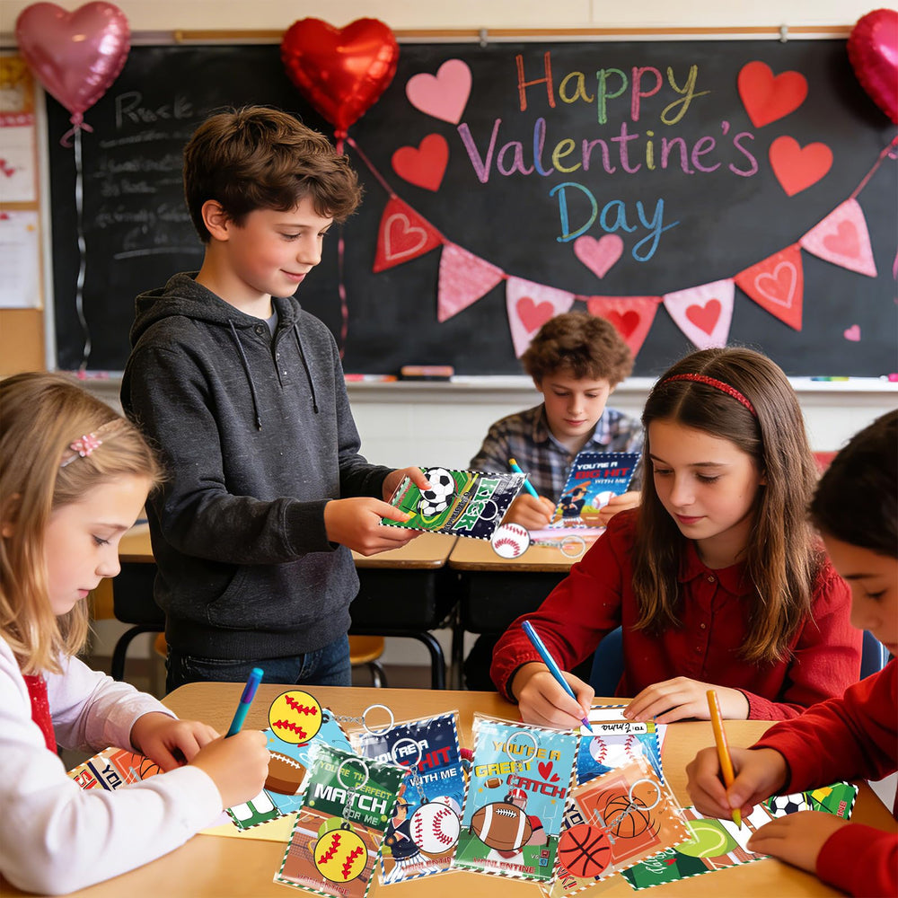 BVAROLYTH tennis keychain and valentines card for sports fans.