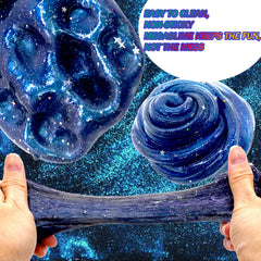 BVUEKEFT Galaxy Star Slime soft nonstick texture, ideal for stress-free squishing.