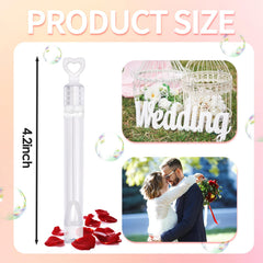 Bymugo white heart bubble wand close-up emphasizes elegant design.