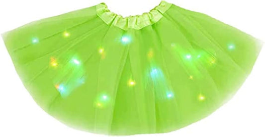 Bybyseno Girl Tutu LED front view brightens birthday party vibes.