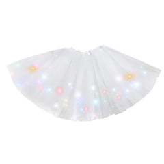 Bybyseno Girl Tutu Skirt with LED lights shining at a birthday party