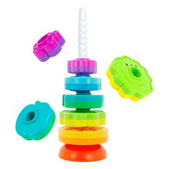 BYFWH spinning stacking toy wheel discs promotes hand-eye coordination and color recognition.