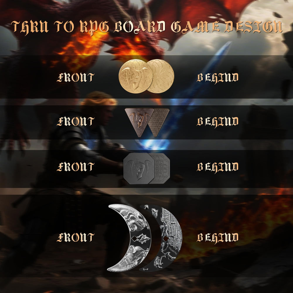 Byhoo DND copper coins featuring shapes for varied in-game purchases