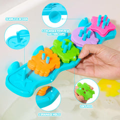 BYKASIST bath toys with mesh bag for quick drying and storage