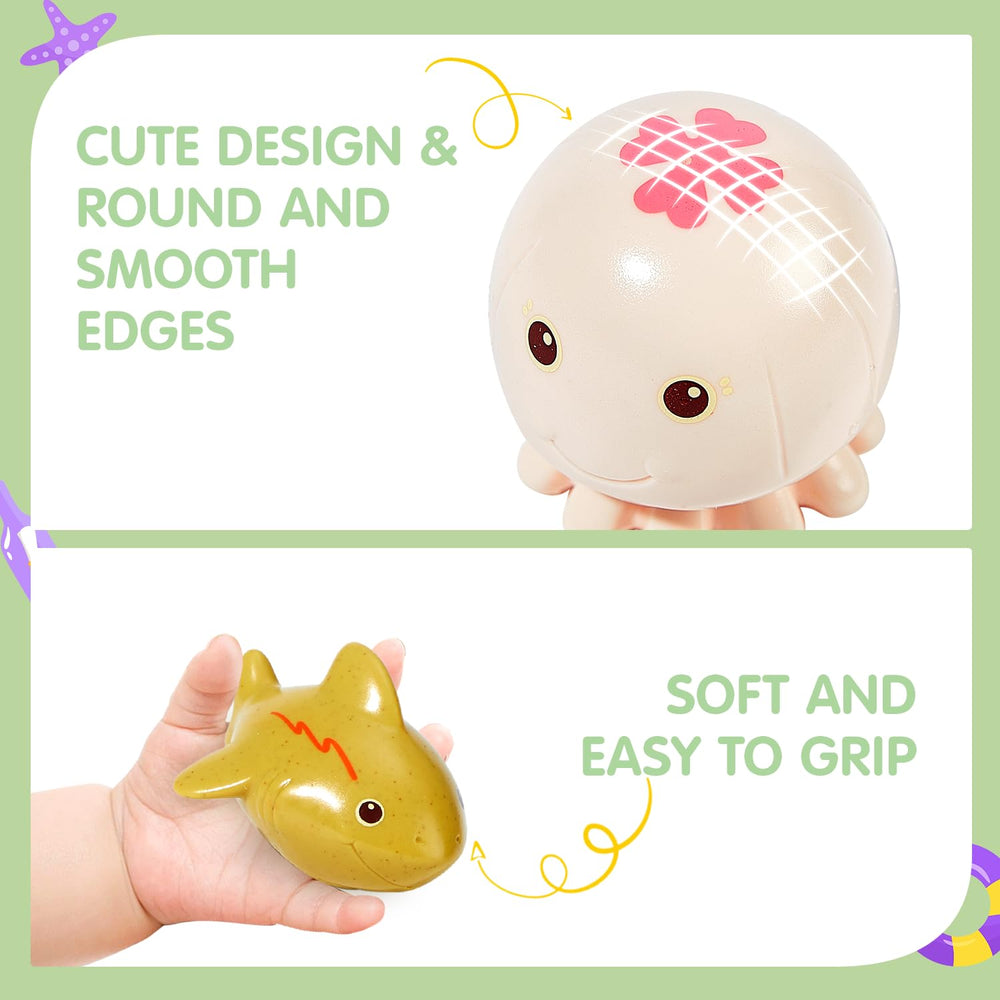 BYKASIST colorful sea creatures engage babies and spark imaginative play