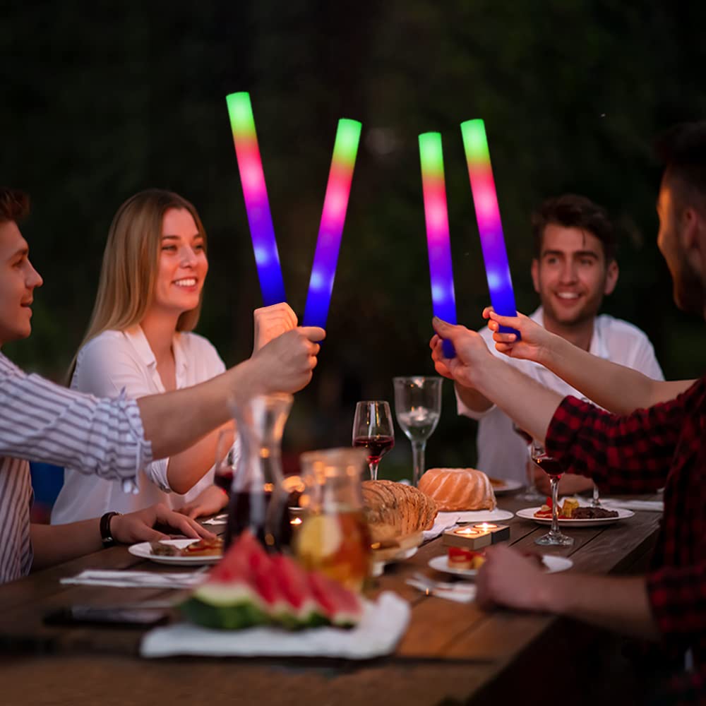 Bylaotrs glow stick with replaceable batteries for long-lasting use