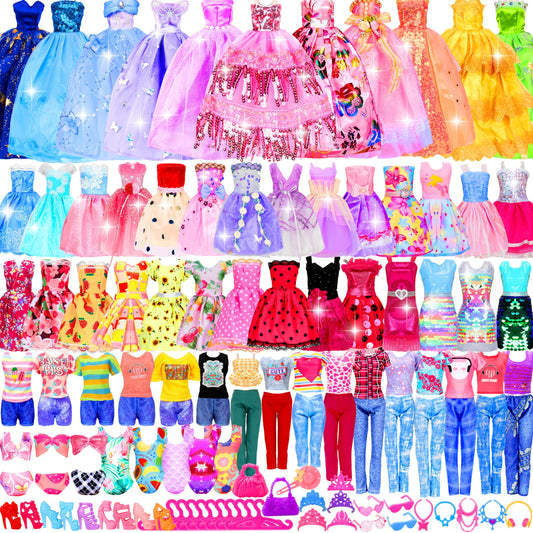 BYMORE princess gowns for 11β12 inch dolls, perfect for creative play