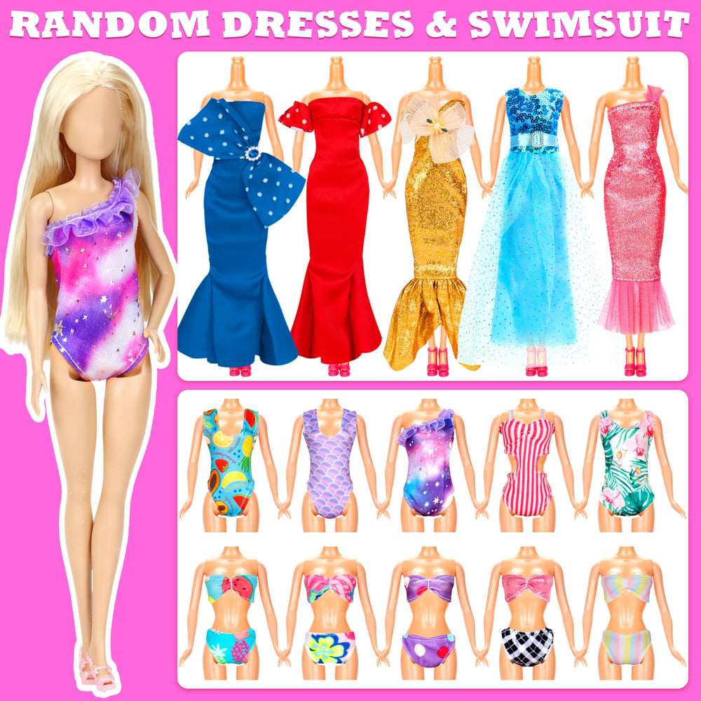 BYMORE tops and pants doll outfits enable easy mix-and-match dressing.