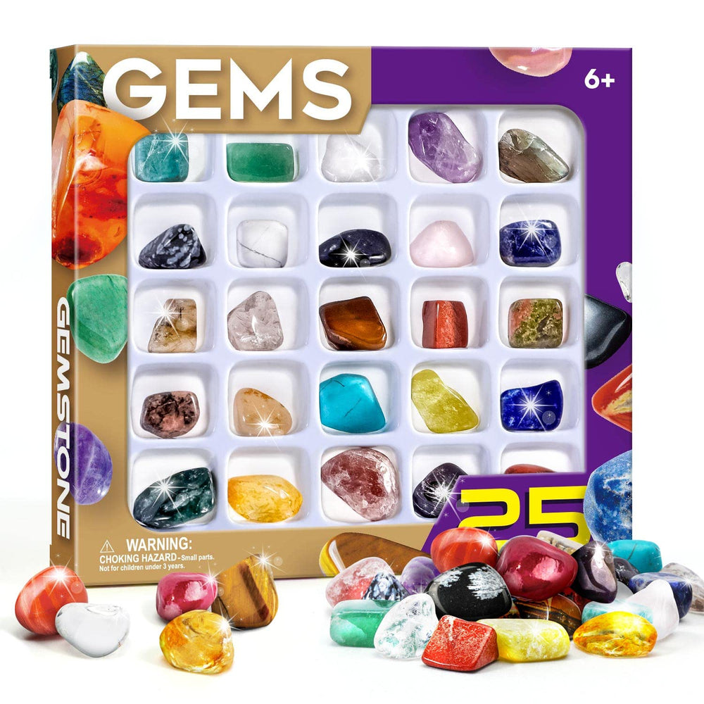 Byncceh quartz crystal in kid-friendly rock collection for exploration