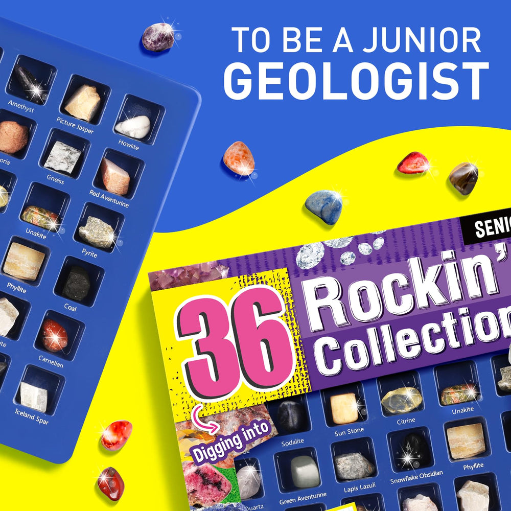 Byncceh Gamerside crystal collection: shimmering crystals for science play and learning