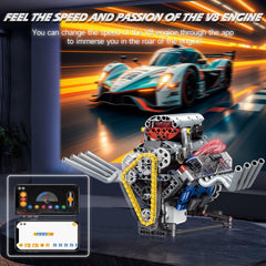 BYTLK V8 engine model packaging includes 665 pieces and tools