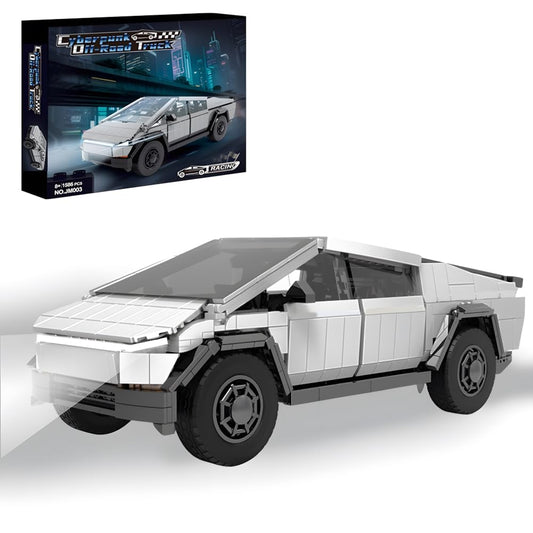 BYWBRICKIFY light-up car building set with front lights for dramatic display