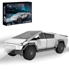 BYWBRICKIFY light-up car building set with front lights for dramatic display