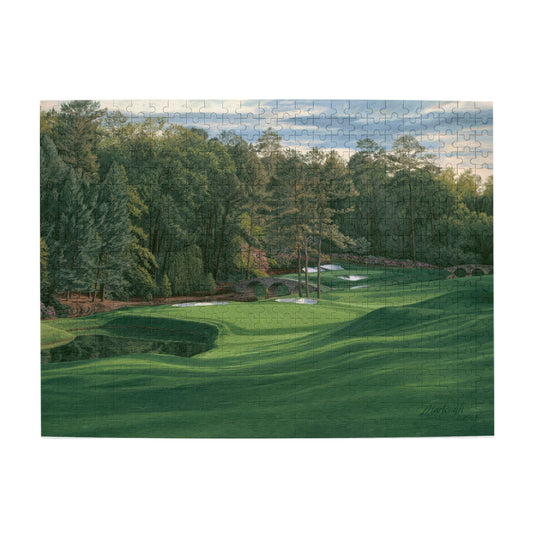 BzcjLyhbZ Augusta National Golf wooden puzzle front view for mindful recreation