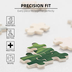BzcjLyhbZ Augusta National Golf wooden puzzle in progress on a table