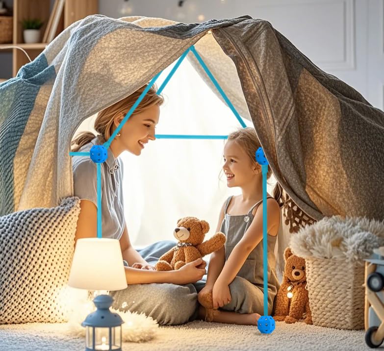 BZseed Fort Building Kit tunnel design enables collaborative play and exploration.