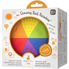 caaocho Rainbow 4-inch sensory ball with vivid colors for visual and tactile exploration