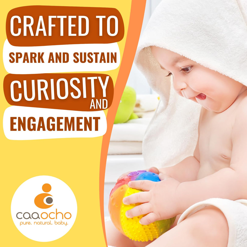 caaocho Squeaker inside the sensory ball provides gentle sound during play