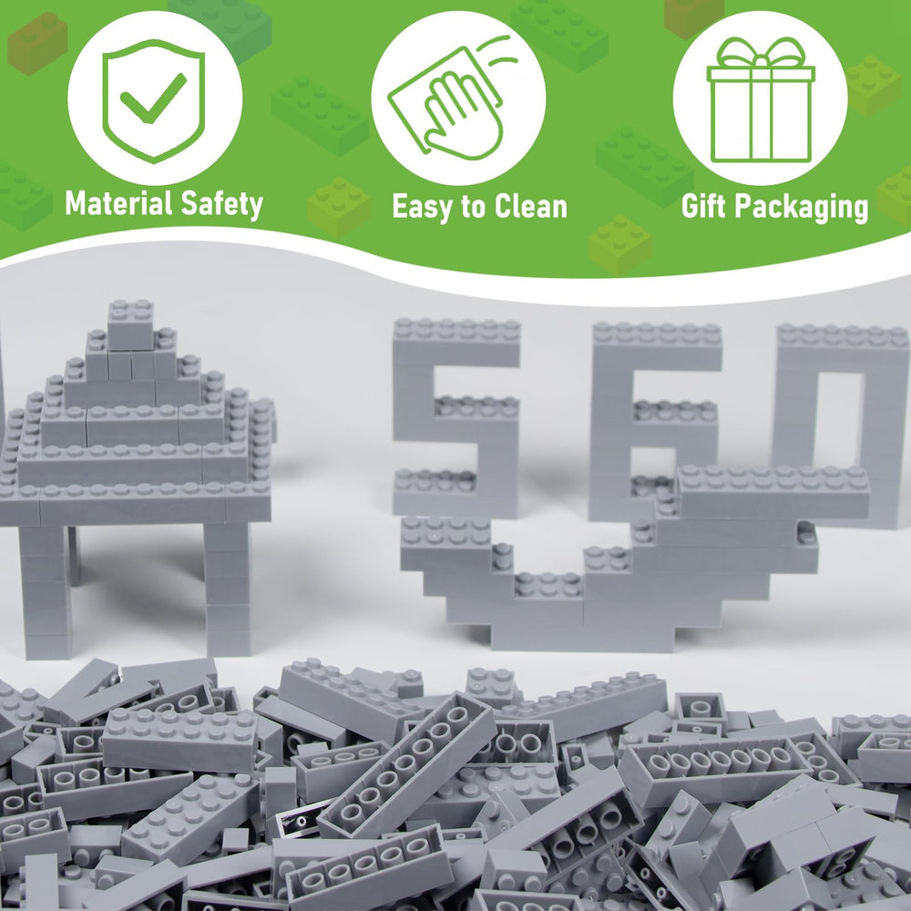 Cabeeskii gray 2x8 brick supports wide bases and bold designs.
