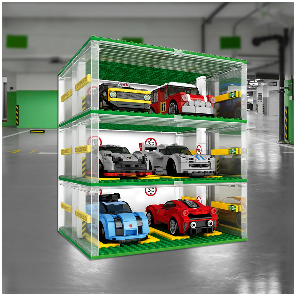 Cabeeskii Speed Champions-compatible building blocks set for creative display.
