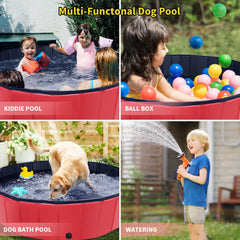 CACSPS foldable dog pool-anti-slip-bottom emphasizes stable footing during splashes.