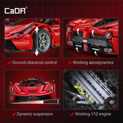 CaDA LaFer Master C61505W rear wing and diffuser linkage for accurate aero look