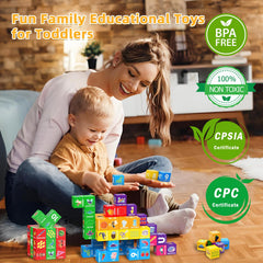 Caferria color and shape blocks promoting color and shape learning.