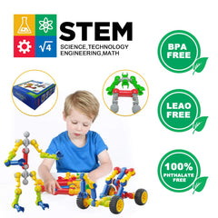 Caferria STEM Toy Robot Build – hands-on learning and teamwork in action.